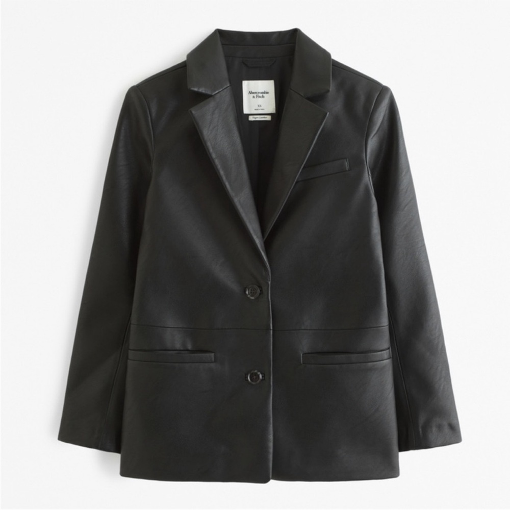 Abercrombie Vegan Leather Blazer